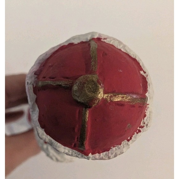 Vintage Christmas Old-World Santa Claus Ceramic Mold Hand Painted 10" Figurine - Picture 10 of 11